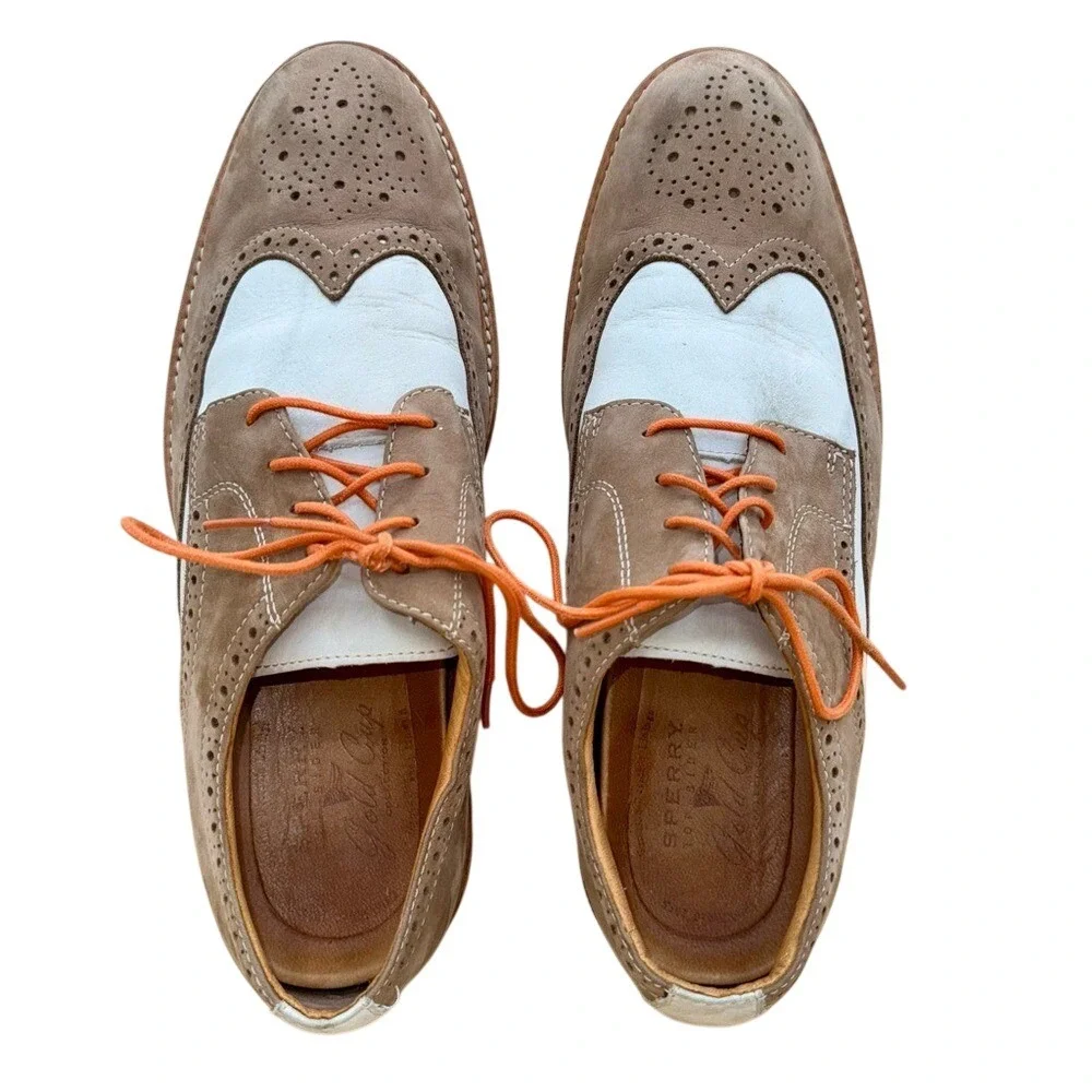 SPERRY‎ Topsider Gold Cup Wingtip Oxford Shoes, Nubuk, Men's 12, VGUC